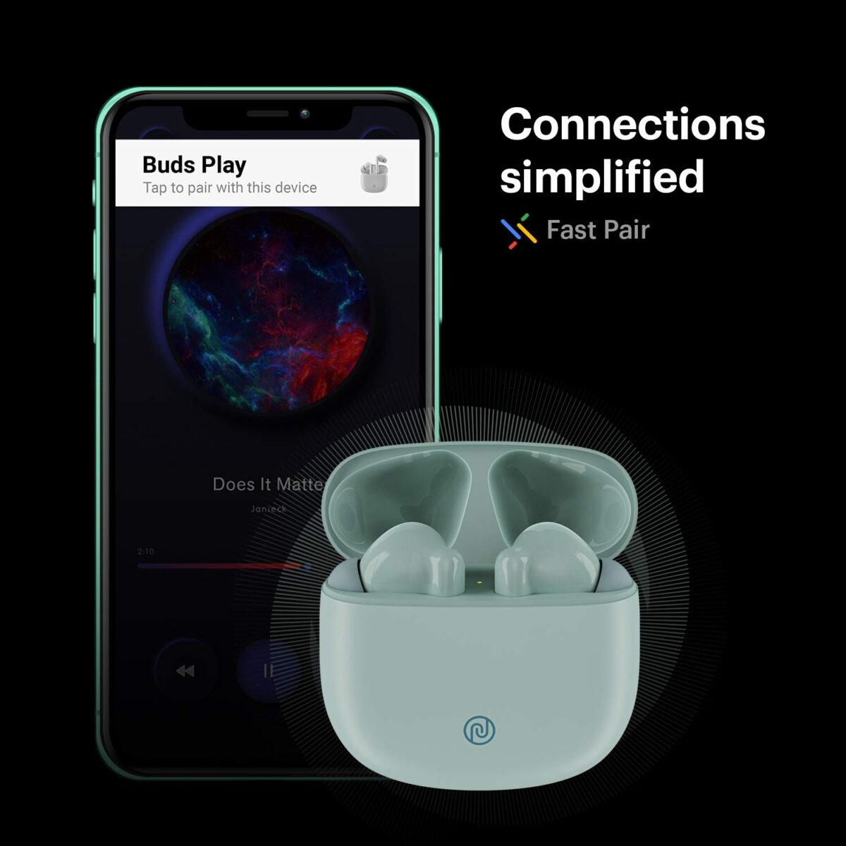 Noise Buds Play V2 Truly Wireless Earbuds (Celeste Blue) - Image 5