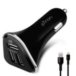 PTron Bullet 3.1A Fast Charging Car Charger  (Black)