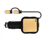 PTron Dynamite 4.8A Dual USB Port Car Charger (with 2 in 1 Cable) - Image 2