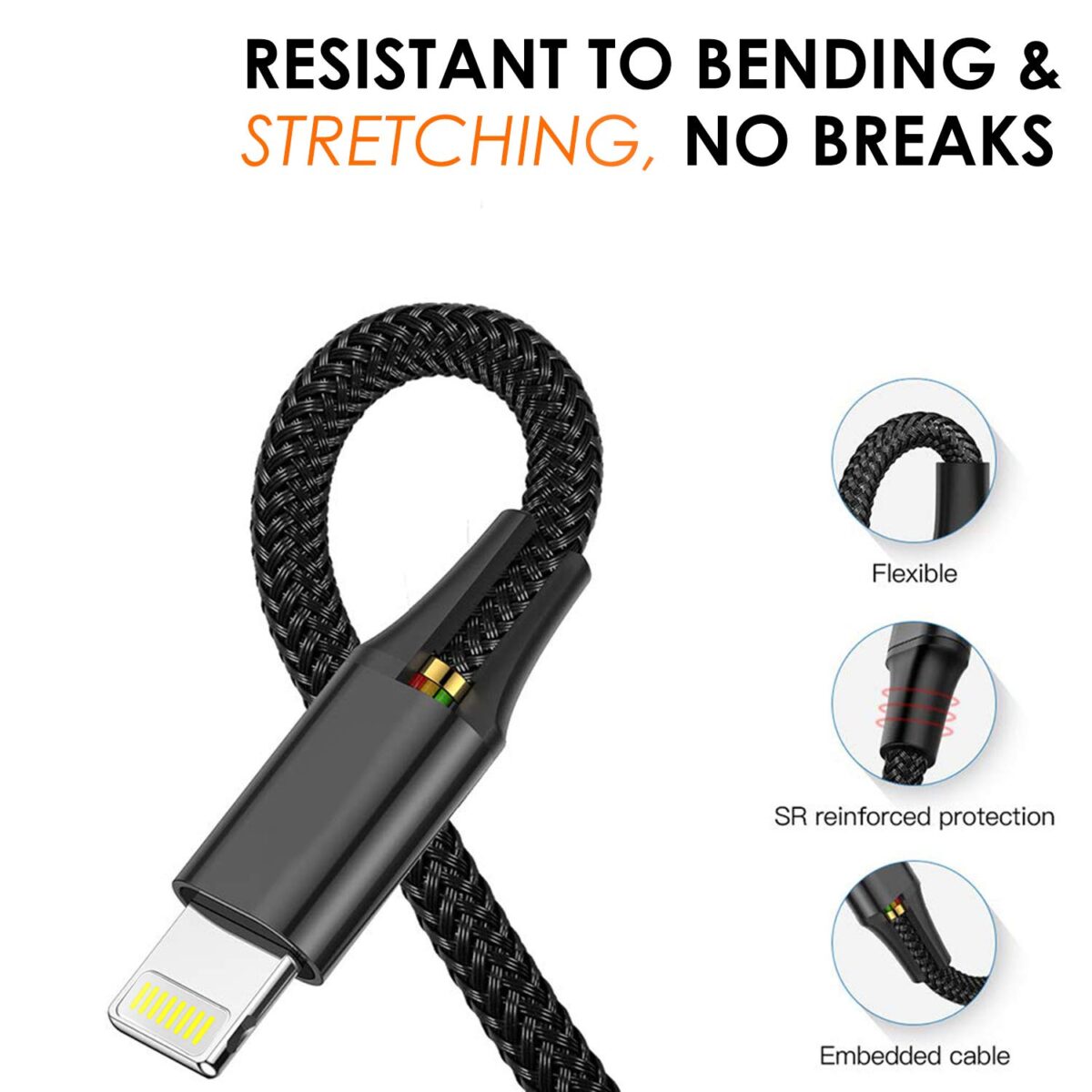 WeCool Nylon Braided Multifunction Fast Charging Cable - Image 4