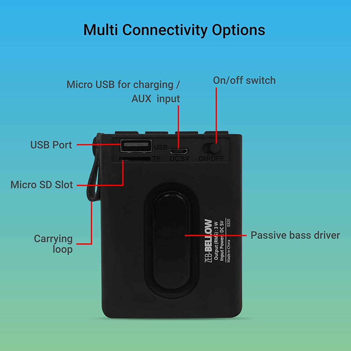 Zebronics Zeb-Bellow Portable Speaker - Image 3