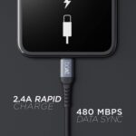 boAt LTG 200 Lightning Apple MFi Certified Cable (Mercurial Black) - Image 5