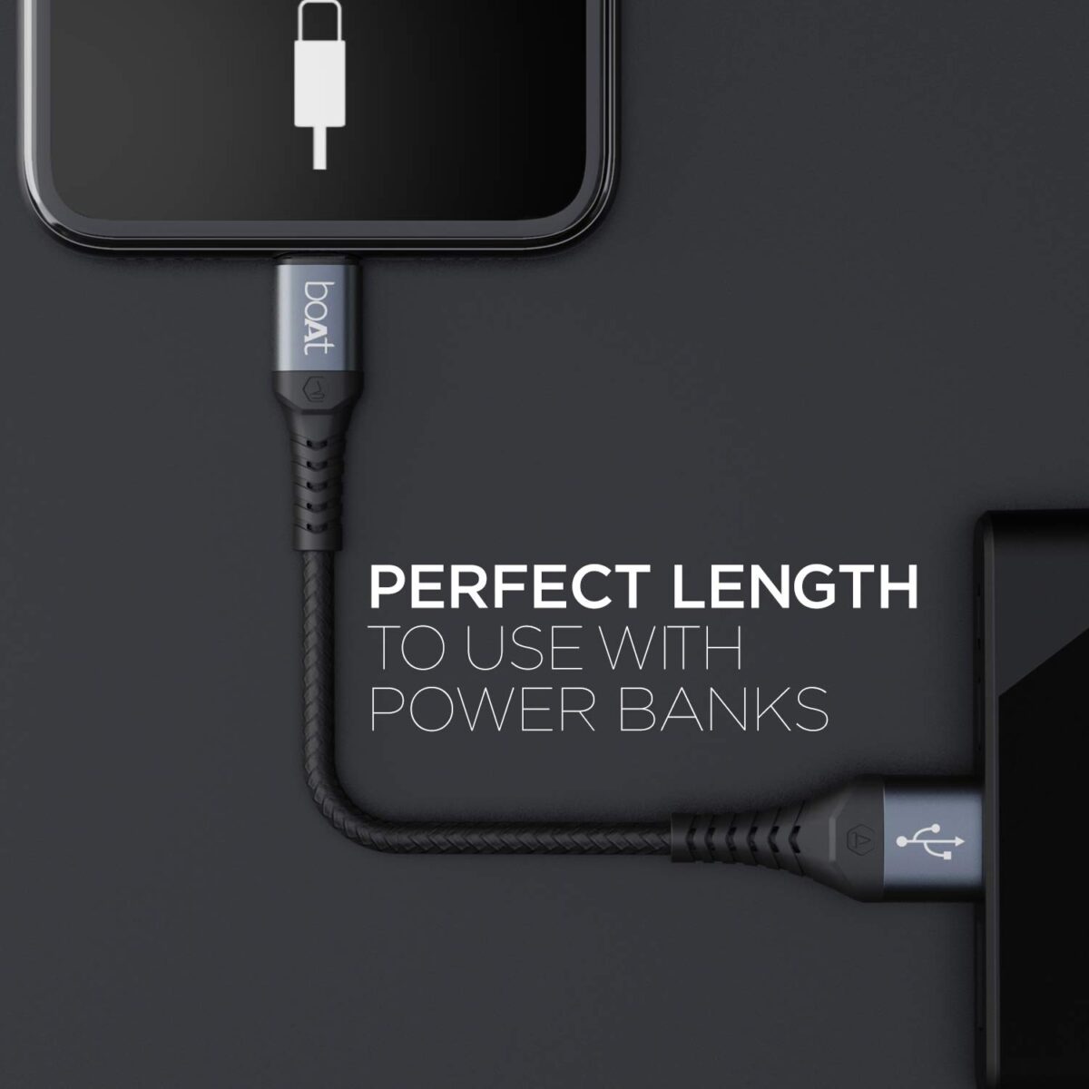 boAt LTG 200 Lightning Apple MFi Certified Cable (Mercurial Black) - Image 2