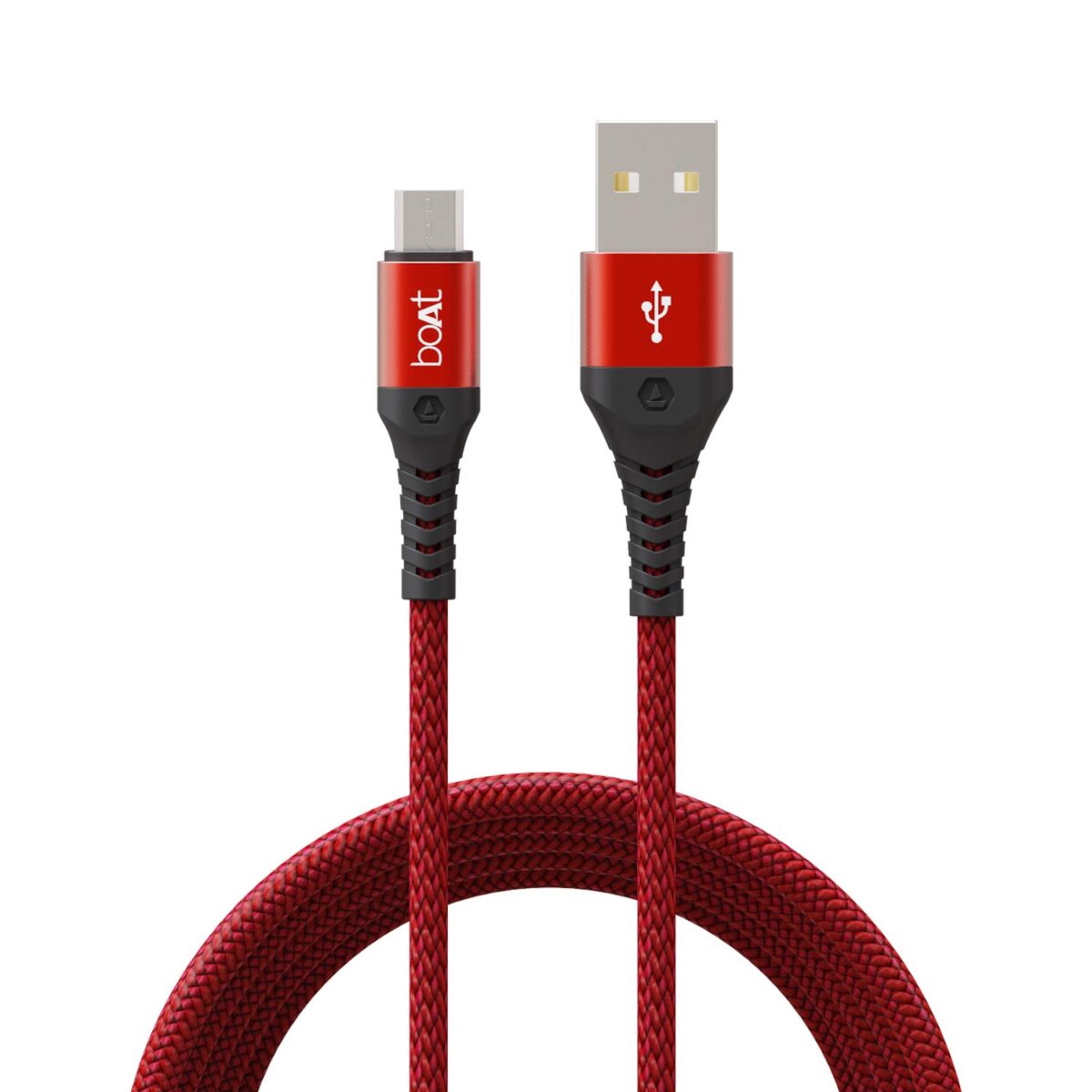 boAt Micro USB 550 Stress Resistant Cable (Martian Red) - Image 1