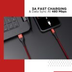 boAt Micro USB 550 Stress Resistant Cable (Martian Red) - Image 4