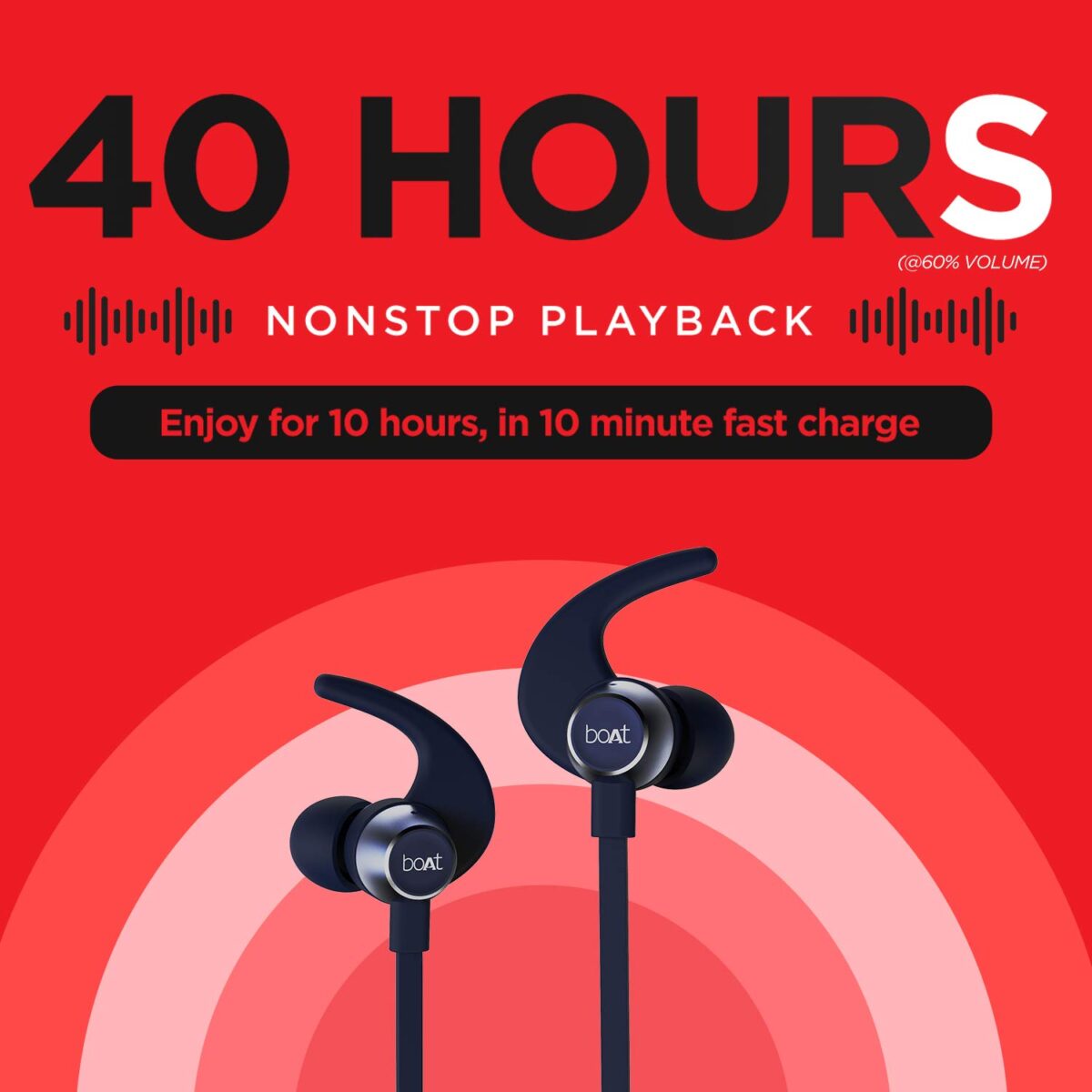 boAt Rockerz 255 Pro+ Bluetooth in-Ear Headphone with Mic (Navy Blue) - Image 5