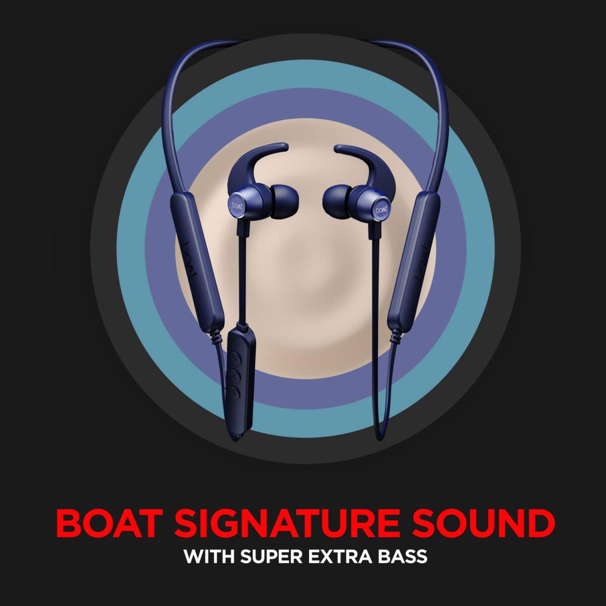 boAt Rockerz 255 Pro+ Bluetooth in-Ear Headphone with Mic (Navy Blue) - Image 4
