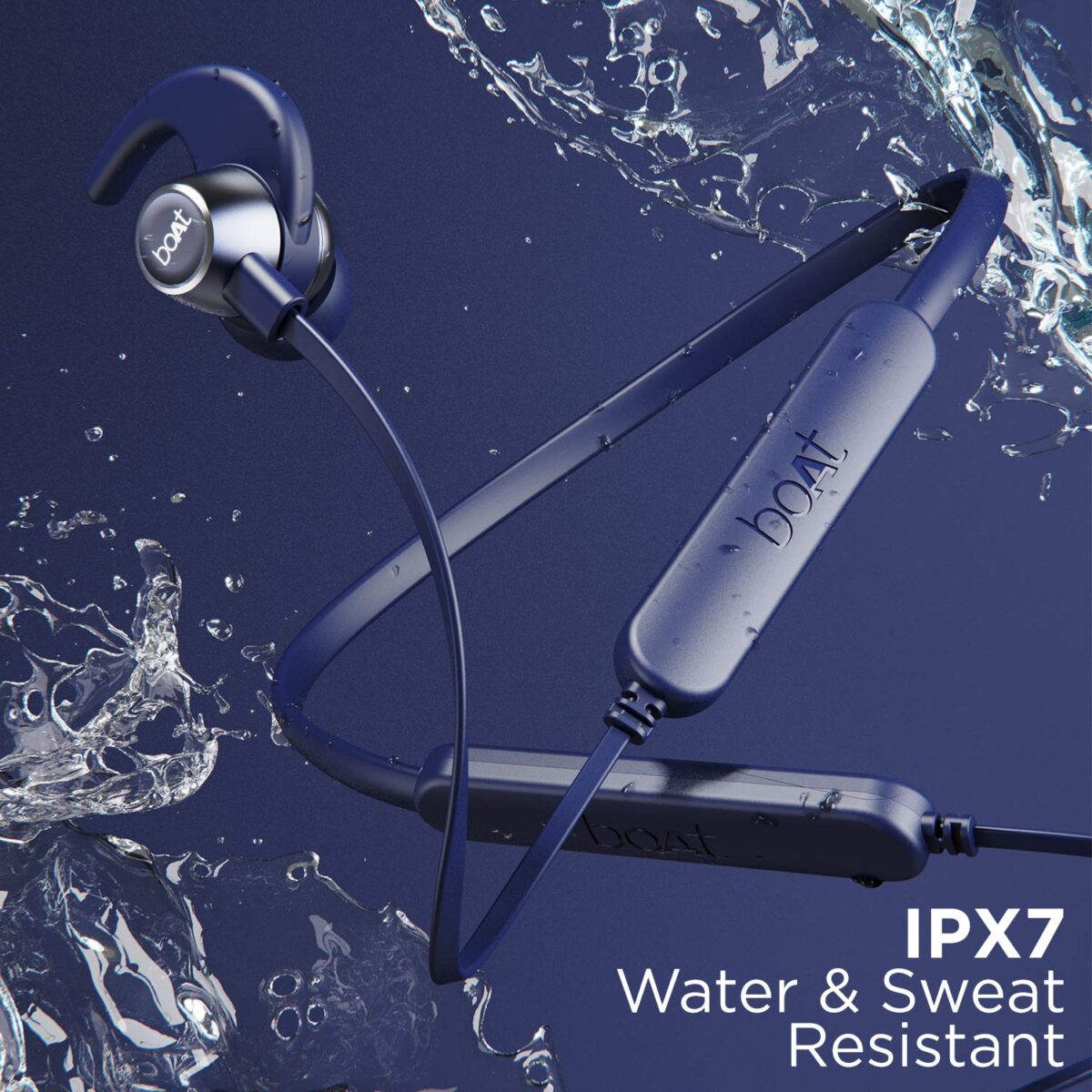 boAt Rockerz 255 Pro+ Bluetooth in-Ear Headphone with Mic (Navy Blue) - Image 3