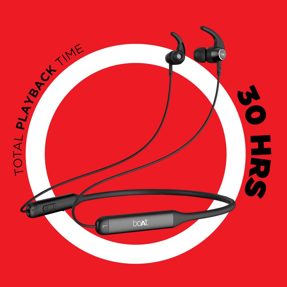 boAt Rockerz 330 Bluetooth Wireless Neckband (Active Black) - Image 4