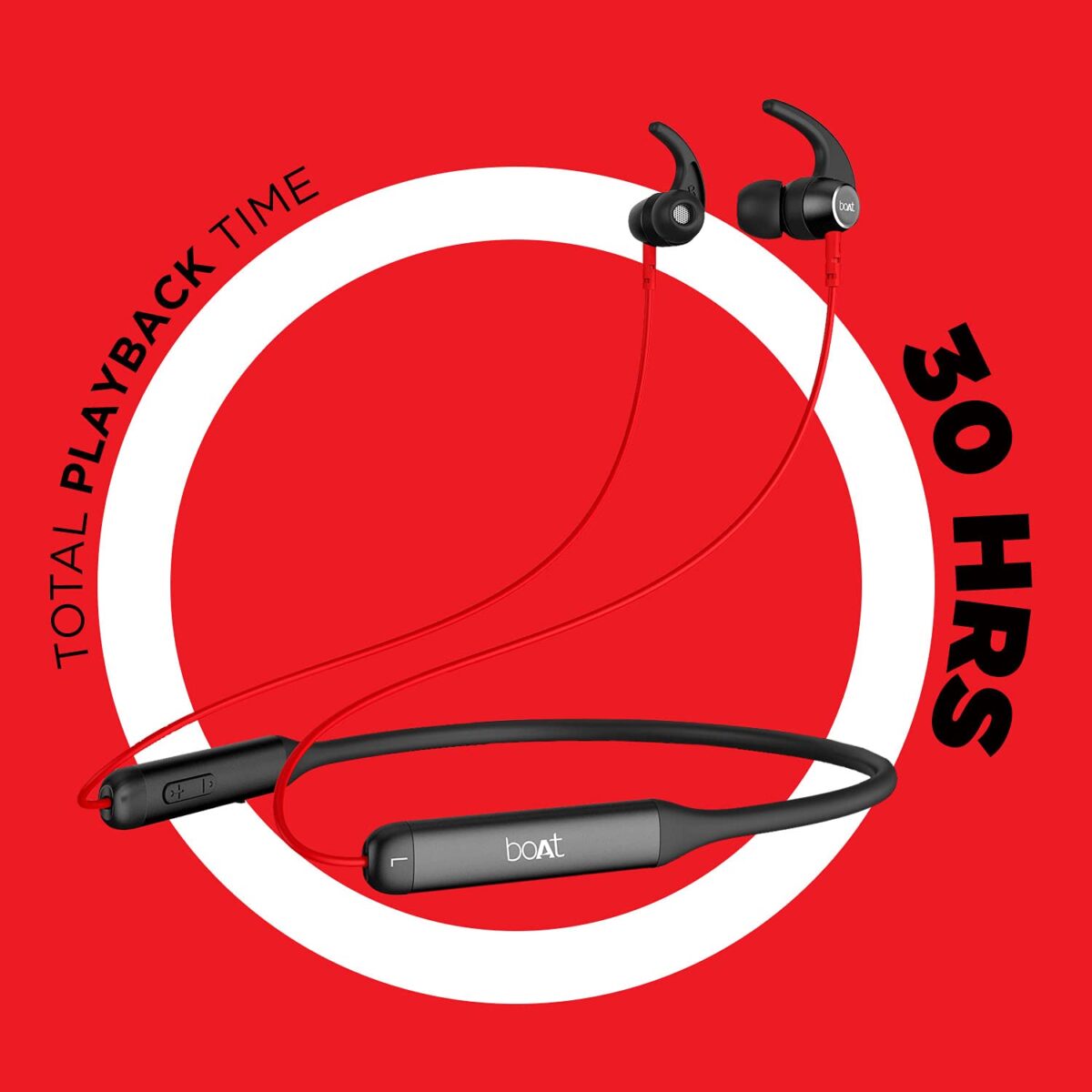 boAt Rockerz 330 Wireless Neckband(Raging Red) - Image 5