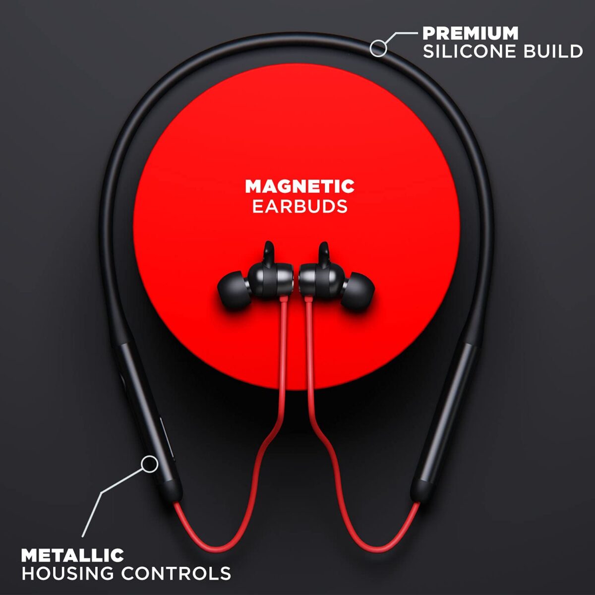 boAt Rockerz 330 Wireless Neckband(Raging Red) - Image 3
