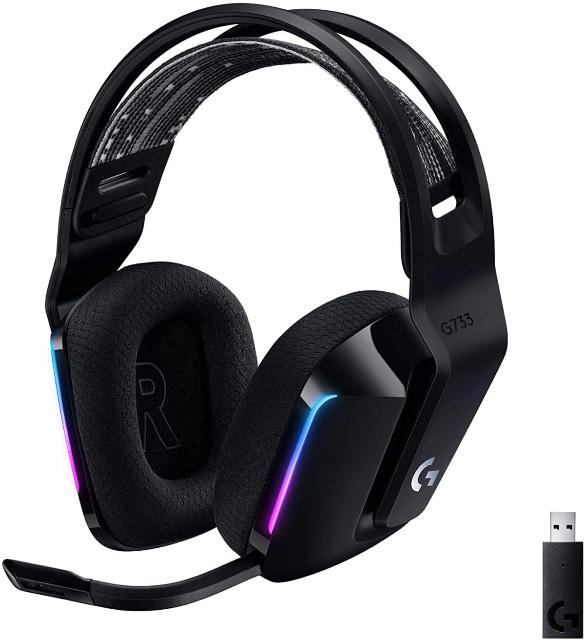 Logitech G733 Lightspeed Wireless Gaming Headset (Black) - Image 1