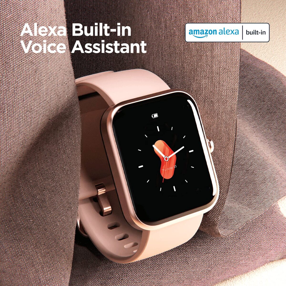 boAt Watch Xtend with Alexa Built-in (Sandy Cream) - Image 7