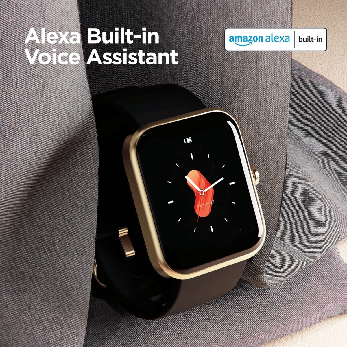 boAt Watch Xtend with Alexa Built-in (Pitch Black) - Image 7