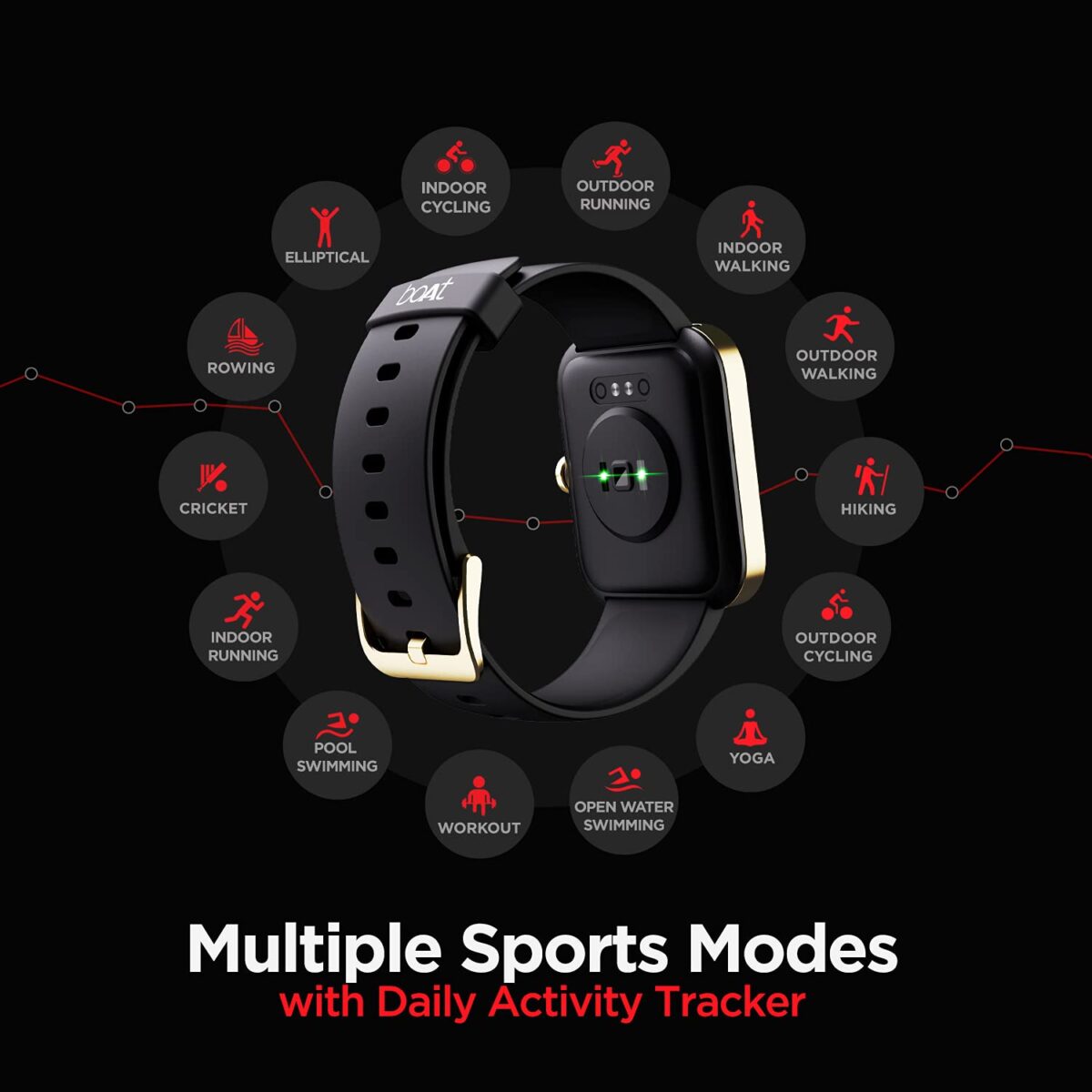 boAt Watch Xtend with Alexa Built-in (Pitch Black) - Image 3