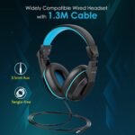 pTron Studio Lite Stereo Sound Wired Headphones (Black & Blue) - Image 2