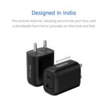 Ausmo 32W Xtra Charge PD USB C Plug, Dual Port Power Adapter (Black) - Image 2