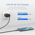 Ausmo 32W Xtra Charge PD USB C Plug, Dual Port Power Adapter (Black) - Image 4