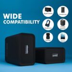 Portronics Adapto 62 USB Wall Adapter (Black) - Image 2