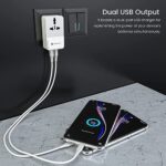 Portronics Adapto III Dual USB Adapter with 1 AC Power Socket (White) - Image 4