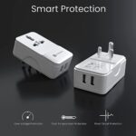 Portronics Adapto III Dual USB Adapter with 1 AC Power Socket (White) - Image 5