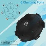 Portronics POR-1094 UFO PRO 6 Ports 60W Charging Station (Black) - Image 7