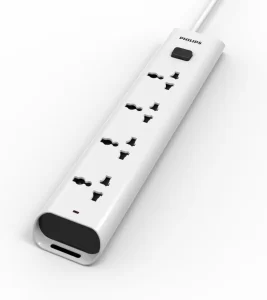 PHILIPS S 4 Socket Extension Boards  (White)