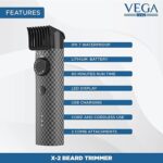 VEGA Men X2 Beard Trimmer (Grey Black) - Image 2