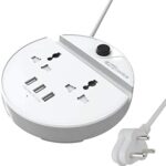 Portronics POR-739 Power Bun 2 Socket Extension Boards  (White)