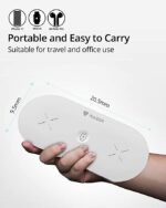 RAEGR Arc 1350 [3-In-1] Triple Wireless Charging Pad Trio Mat (White) - Image 2