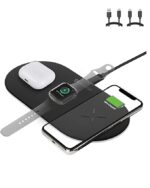 RAEGR Arc 1350 [3-In-1] Triple Wireless Charging Pad Trio Mat (Black)
