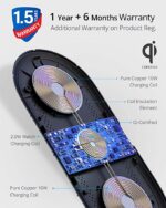 RAEGR Arc 1350 [3-In-1] Triple Wireless Charging Pad Trio Mat (Black) - Image 5