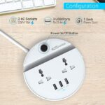 Portronics POR-739 Power Bun 2 Socket Extension Boards  (White) - Image 6