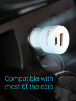 Portronics Car Charger Dual USB With Type -C Ports (White) - Image 5