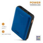 URBN 10000 mAh Li-Polymer Ultra Compact Power Bank with (Bright Blue) - Image 2