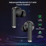 pTron Bassbuds Pixel True Wireless Bluetooth Buds (Black) - Image 3