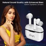 pTron Bassbuds Pixel True Wireless Bluetooth Buds (White) - Image 5