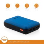 URBN 10000 mAh Li-Polymer Ultra Compact Power Bank with (Bright Blue) - Image 4