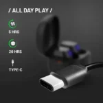 Crossbeats Edge Bluetooth Truly Wireless in-Ear Earbuds (Black) - Image 5
