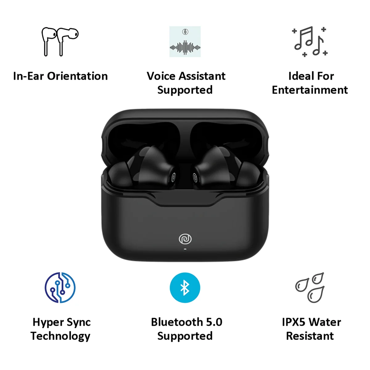 Noise Buds VS103 In-Ear Truly Wireless Earbuds (Jet Black) - Image 4