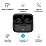 Noise Buds VS103 In-Ear Truly Wireless Earbuds (Jet Black) - Image 4