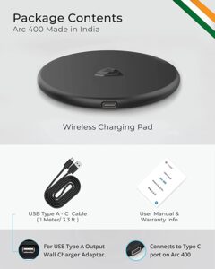RAEGR Arc 400 Pro 15W Wireless Charging Pad (Mate Black) - Image 3