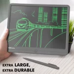 Portronics Ruffpad 15 Re-Writable LCD Screen (15-inch) Writing Pad (Grey) - Image 3