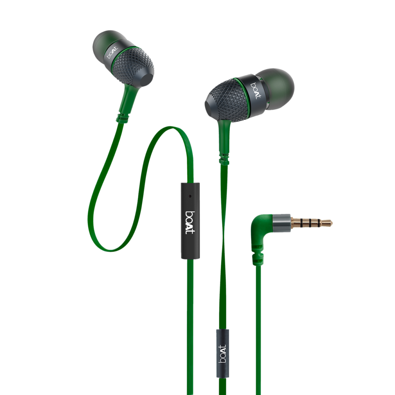 boAt BassHeads 228 in-Ear Wired Earphones  (Green) - Image 1