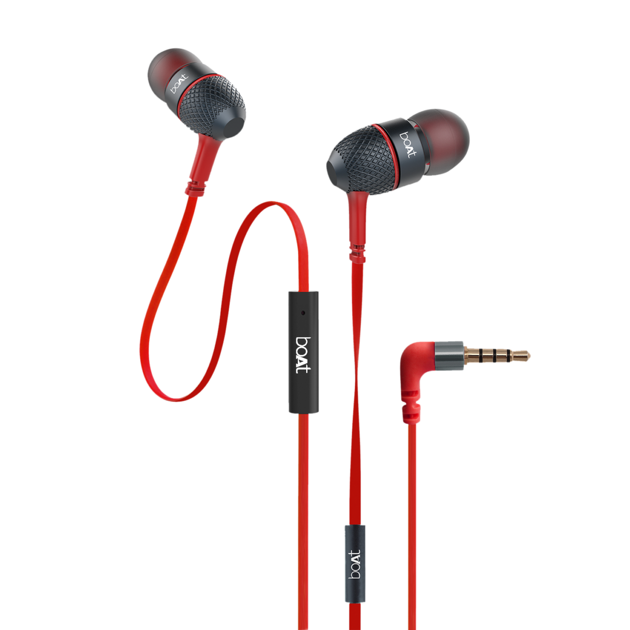 boAt BassHeads 228 in-Ear Wired Earphones (Red) - Image 1