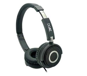 boAt BassHeads 910 Wired On Ear Headphone with Mic (Carbon Black)