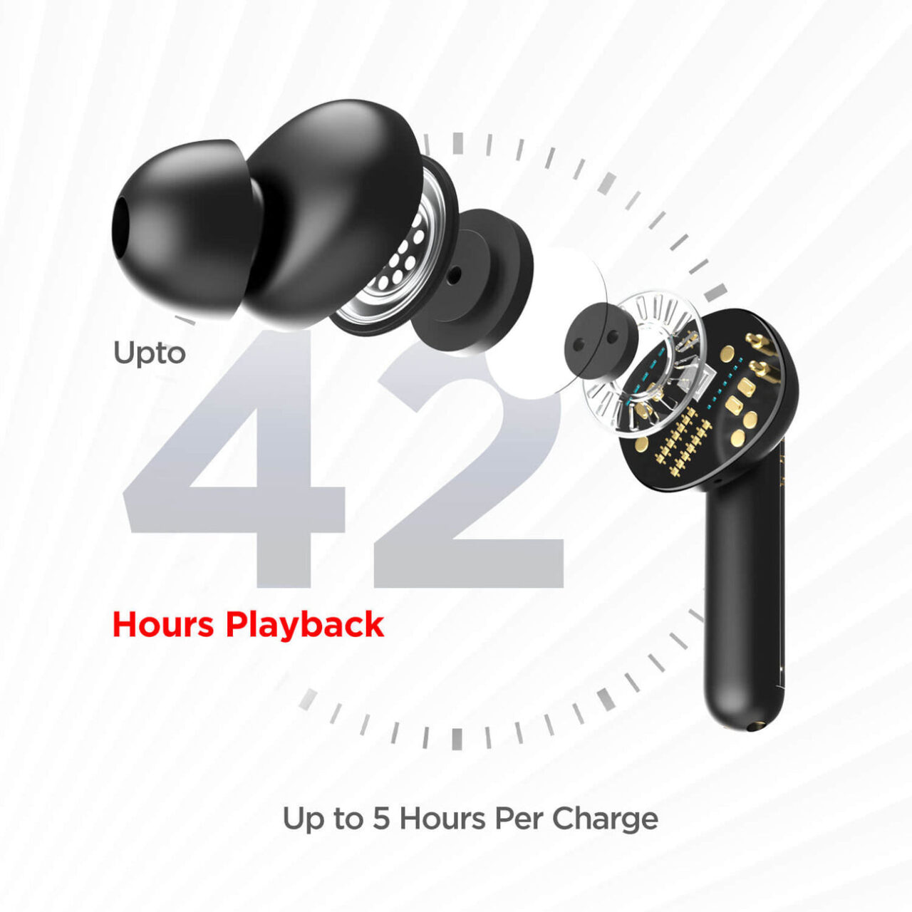 boAt Airdopes 148 True Wireless Earbuds (Active Black) - Image 4
