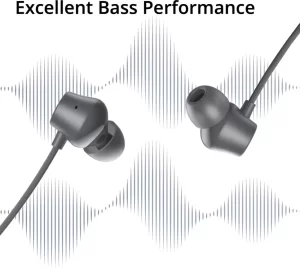 Dizo by realme TechLife DA2106 Wired Earphone (Grey) - Image 4