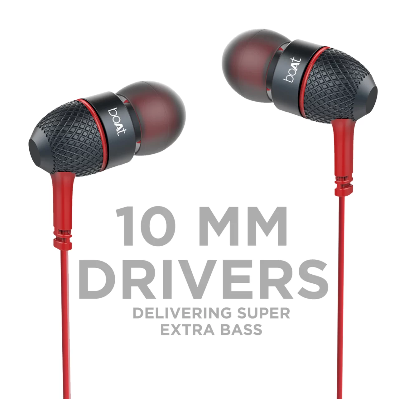 boAt BassHeads 228 in-Ear Wired Earphones (Red) - Image 2