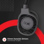 boAt Rockerz 558 Over Ear Bluetooth Headphones (Black) - Image 5